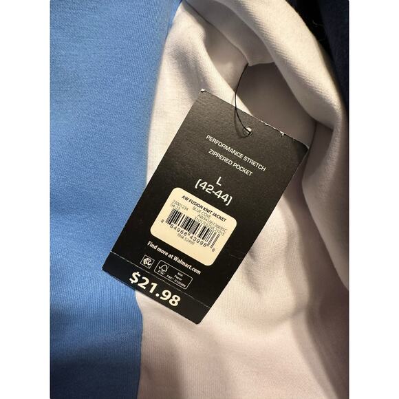 Athletic Works Performance Stretch Zip Up Hoodie Men's Size Large Blue NWT - Picture 3 of 4